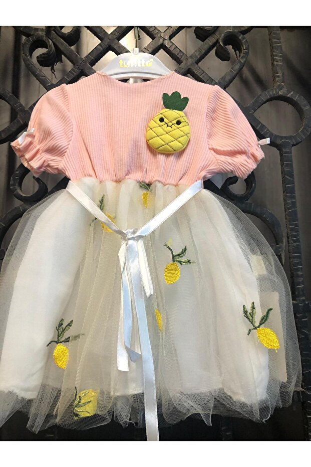 Ananaslı Kaşkorse Elbise - 1