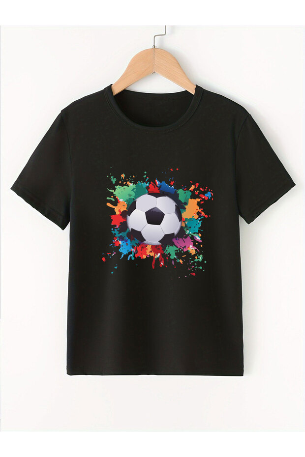 Football Colorful Printed Boy's T-Shirt