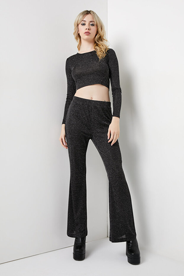A.C.W. Shiny Flared Pants - 4