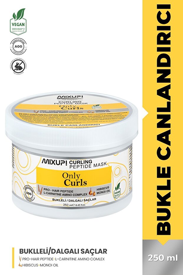 Pro-Hair Peptide, L-Carnitine, Amino Complex Mask for Curly and Wavy Hair 250 ML
