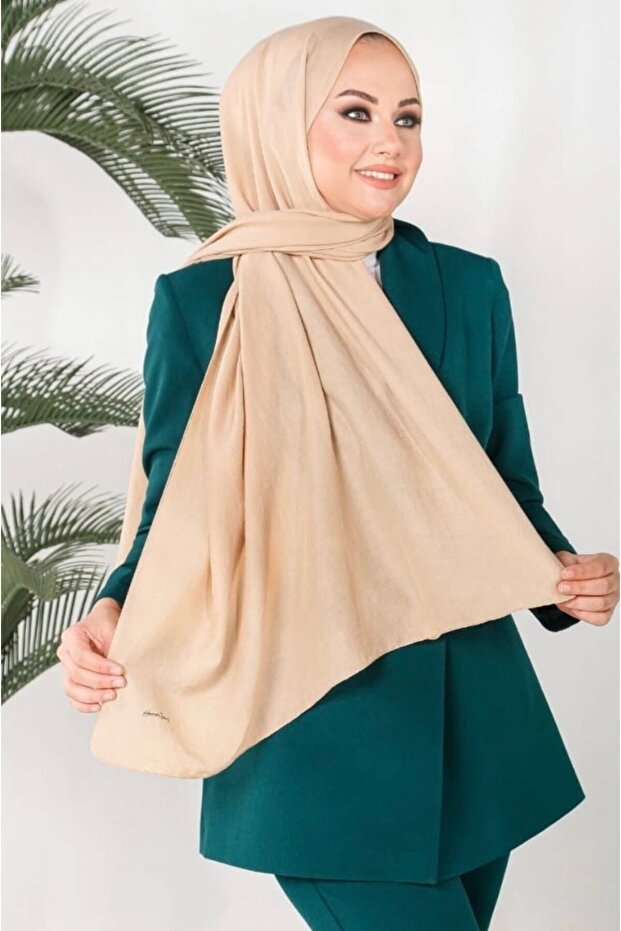 Amor Dark Beige Harem Scarf - Shawl Model