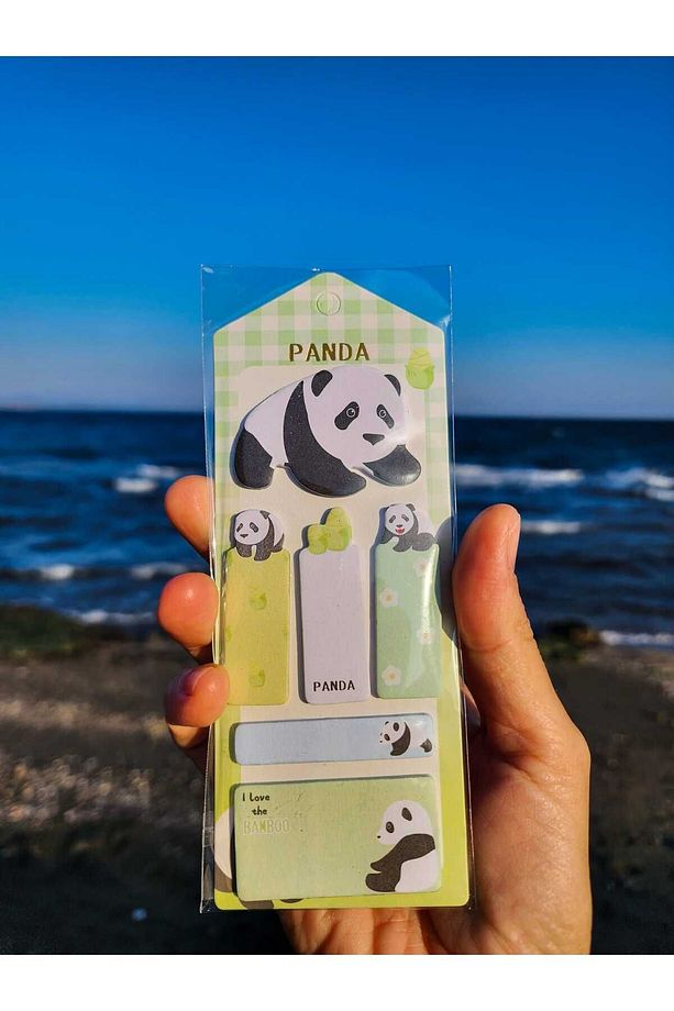 Cute Panda Post it Not Kağıdı Ayraç Index Yapışkan Not Kağıdı Etiket Kitap Ayraç 1 Adet - 3
