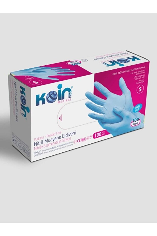 Koinsmh Nitrile Blue Gloves - Powder Free and Small Design