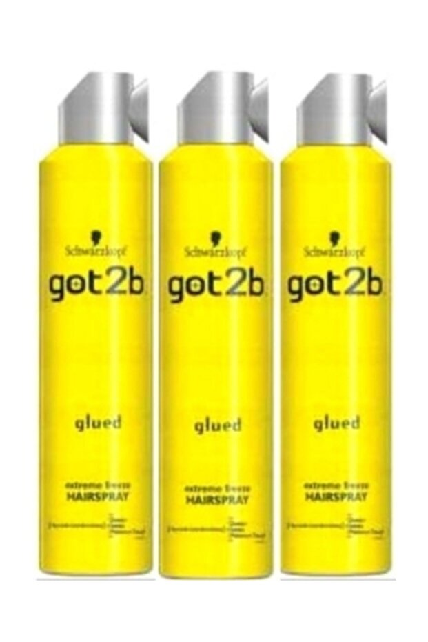 Glued Maksimum Tutucu Saç Spreyi 300ml X 3 Adet - 1