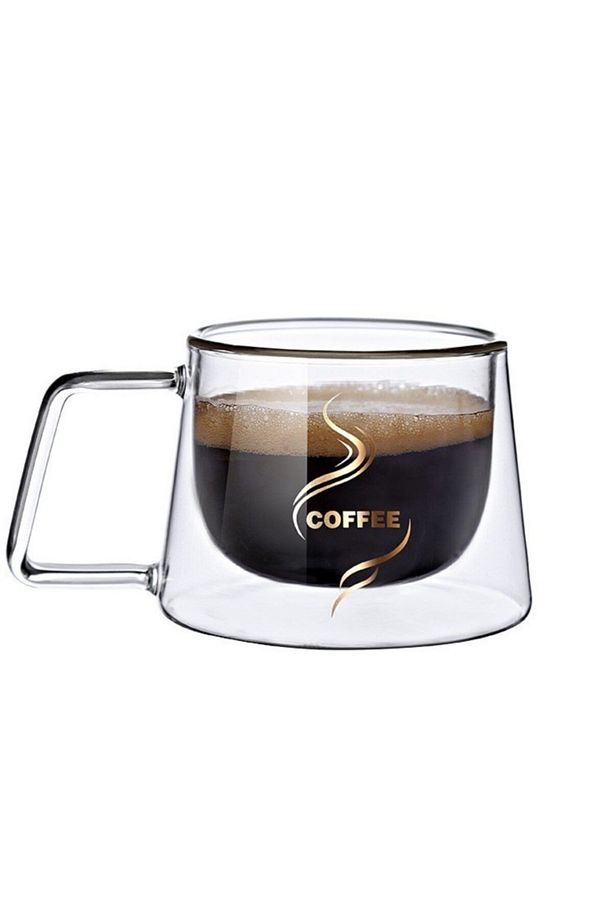 Çift Camlı Katmanlı Çift Cidarlı Coffee Kupa Fincan 200 Ml - 2