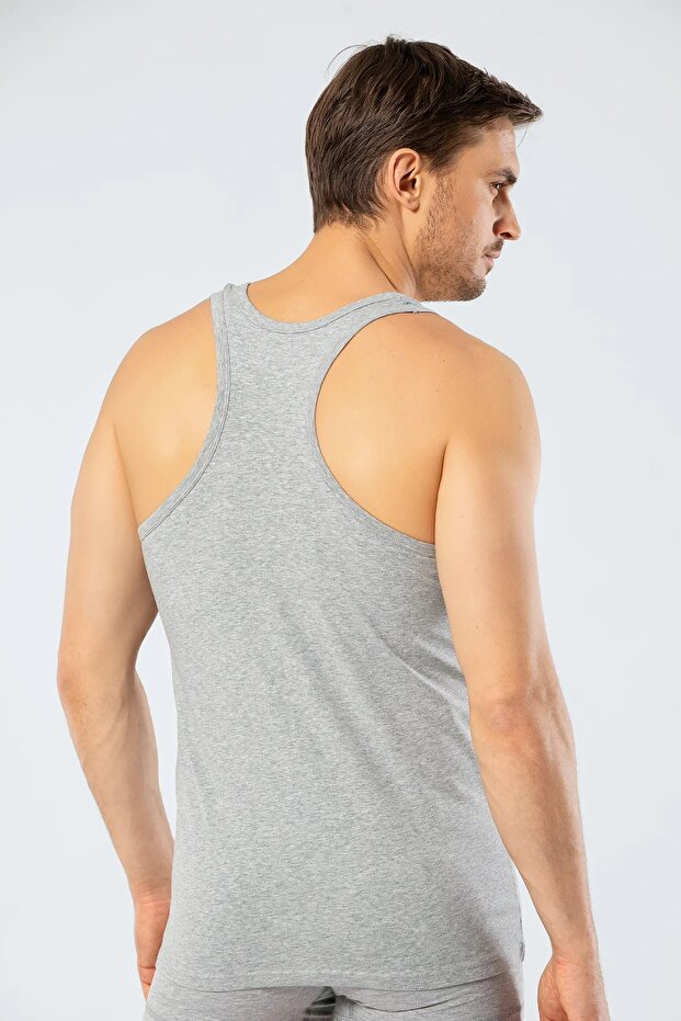 2 Pieces Men's Tank top Tank Tops with Back Detail , 95% Cotton , 5% Lycra