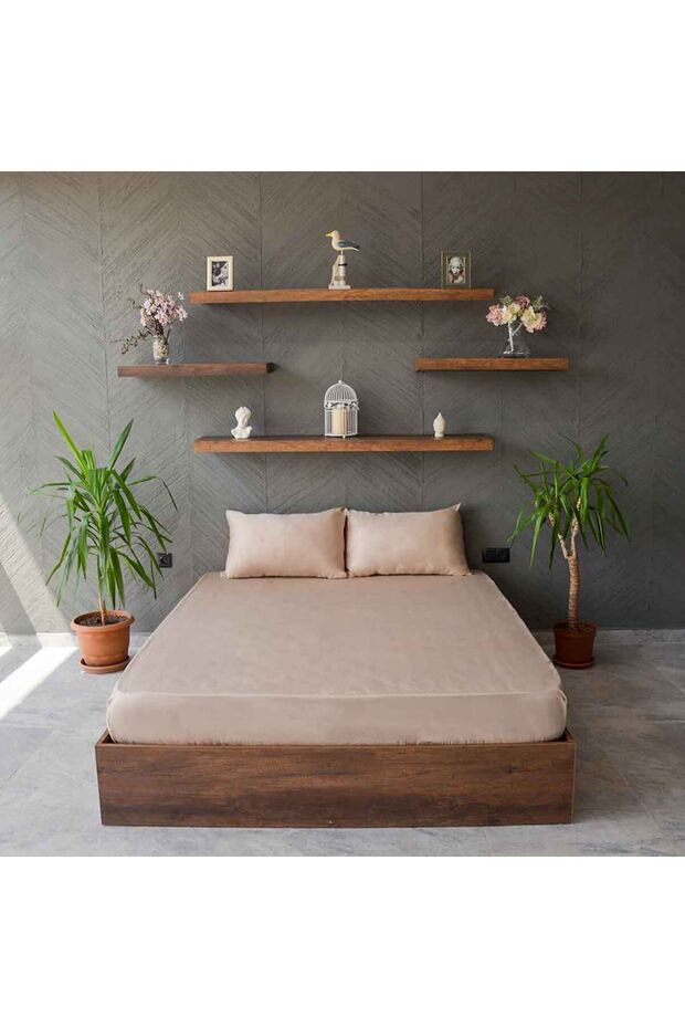 Single Plain Paint Fitted Set 100% Cotton Satin