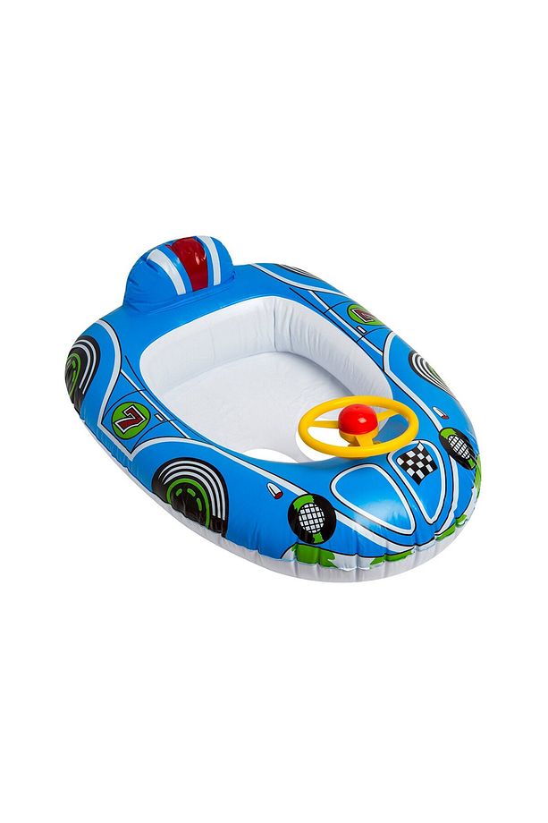 Ayak Geçmeli Çocuk Havuz Ve Deniz Botu Araba Şeklinde Kornalı Direksiyonlu Bebe Flotor - 1
