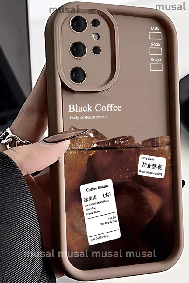 حافظة Galaxy S23 Ultra مع غطاء خلفي مطبوع لحماية الكاميرا