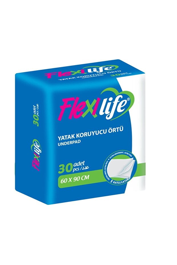 واقي مرتبة حفاضات المرضى Flexilife 60x90 سم 30 قطعة 1 عبوة