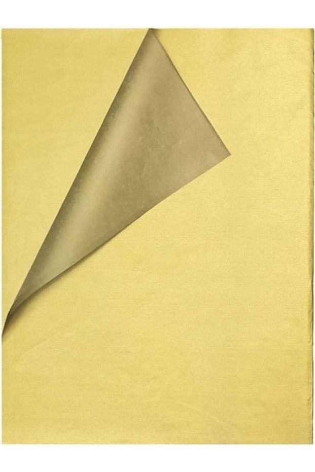 Pelur Paper 17 gr/m& 50*70 cm - Pack of 15 Gold Color