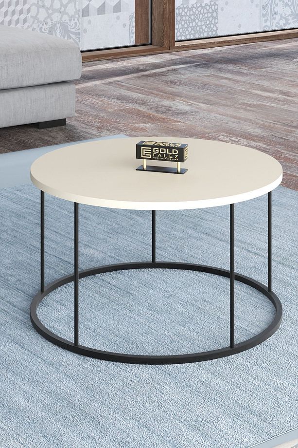 Orta Sehpa Ve Zigon Sehpa Terra Set Krem - 3