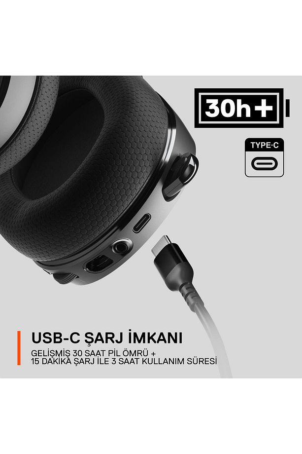 Arctis 7+ Plus Siyah Multi-platform Wireless Kablosuz 7.1 Usb-c Gaming Oyuncu Kulaklık - 5