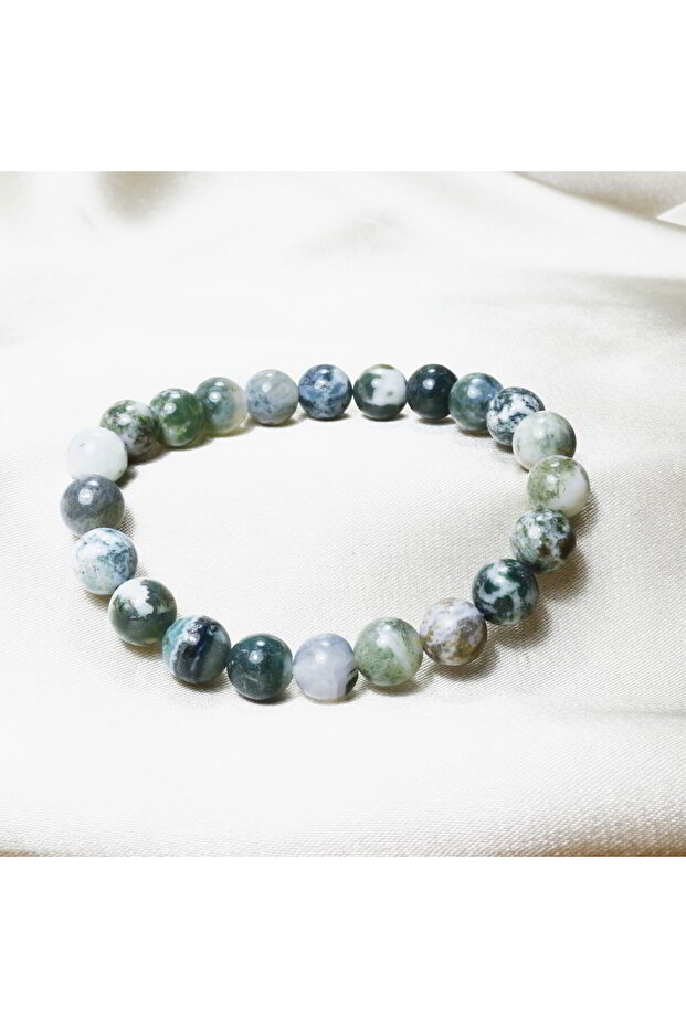 Mossy Agate Premium Natural Stone Bracelet