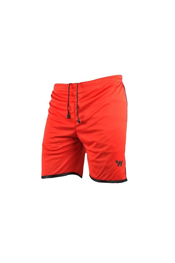 Kırmızı Siyah Polyester Erkek Spor Şort - 2