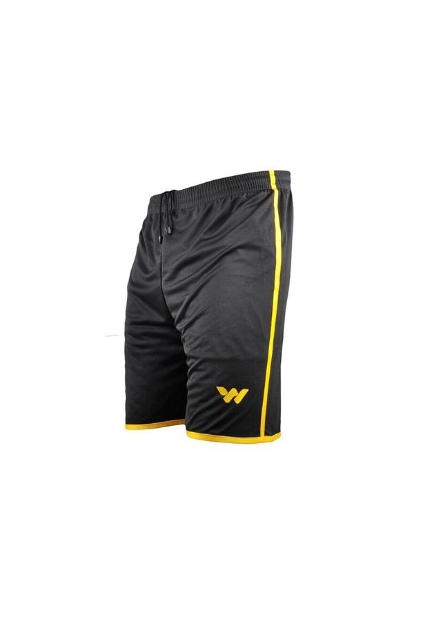 Siyah Sarı Polyester Erkek Spor Şort - 2