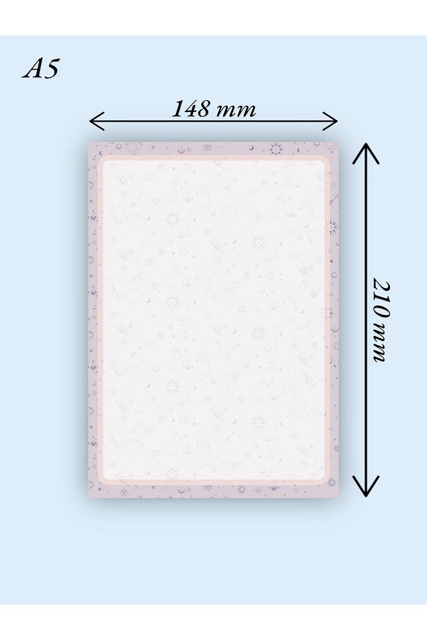 A5 Uzay Desenli Notepad - Not Defteri - Bloknot - 2