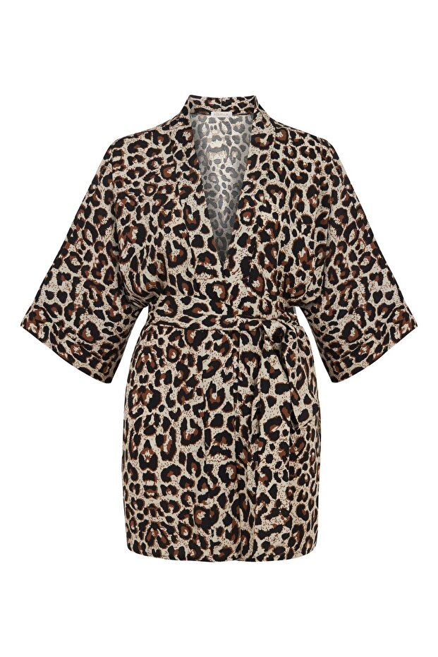 Leopard Patterned Kimono - 1