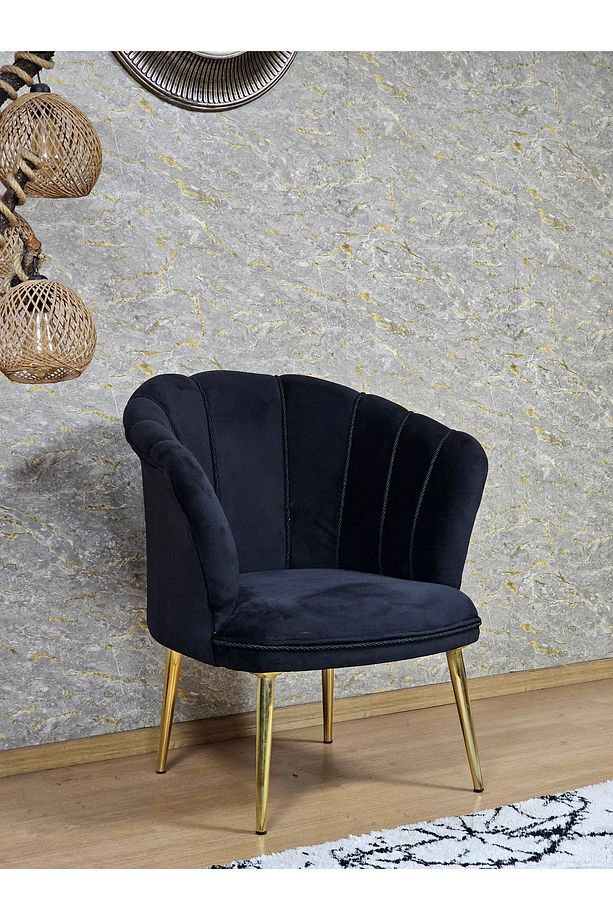 Tekli Papatya Çay Seti Koltuk  Gold Sivriltme Ayak, Balkon, Salon, Ofis, Koltuk Takımı, Tekli Berjer - 3