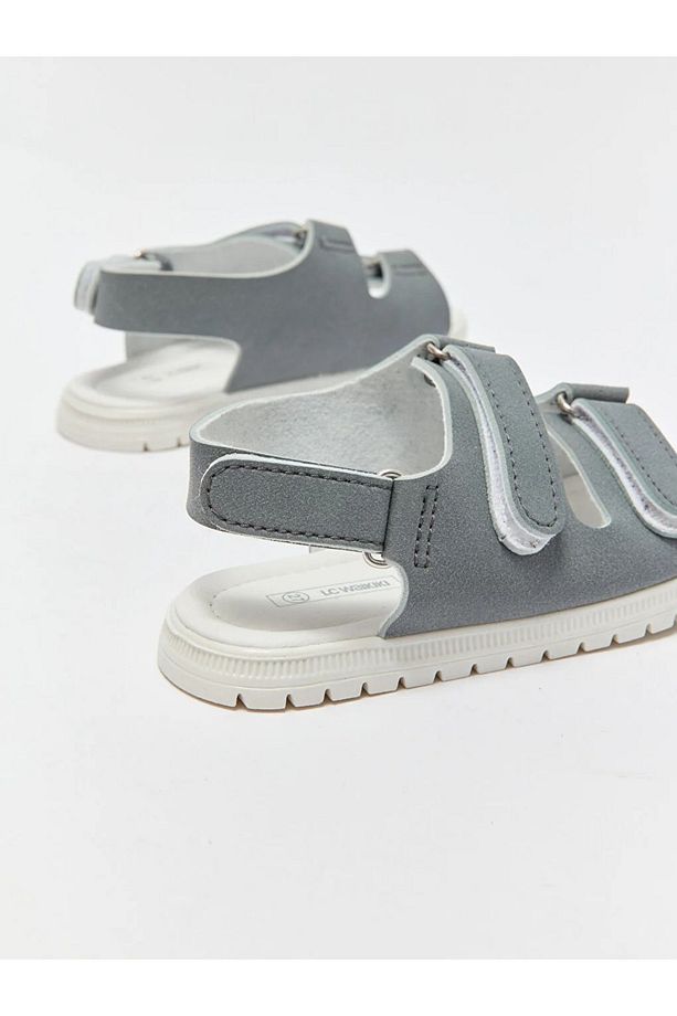 LCW STEPS Cırt Cırtlı Çift Bantlı Erkek Bebek Sandalet - 5