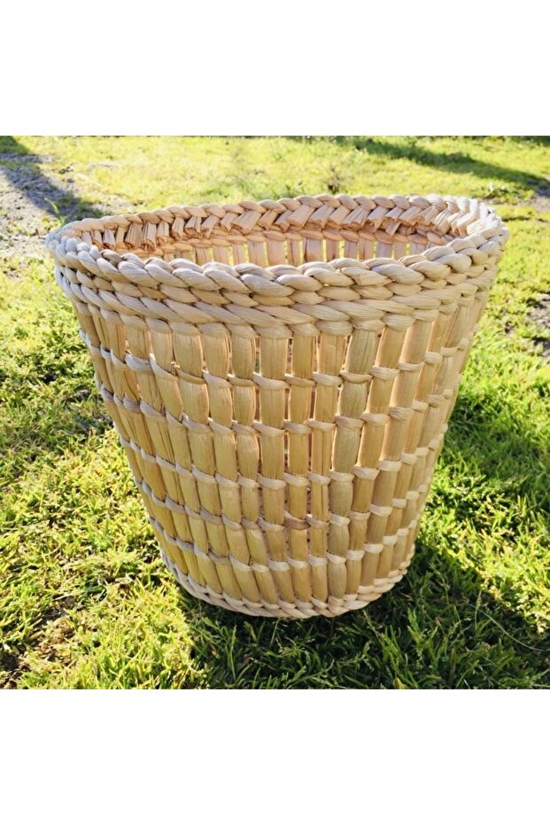 Bambu Hasır Saksı 28 Cm Çap - 4