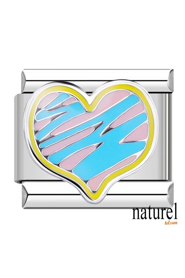 Italian Stainless Steel 9mm Heart Charm