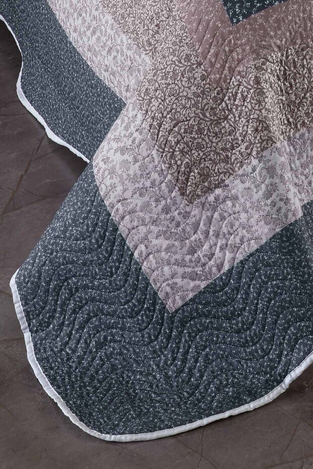 Gloria Kahve Tek Kişilik Kapitone Yatak Örtüsü - 4