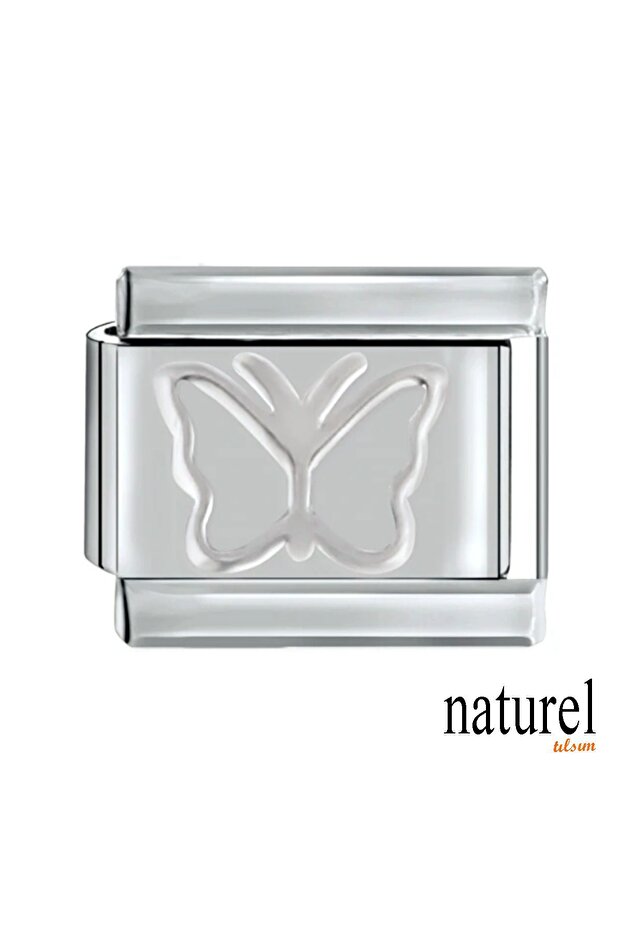 Italian Stainless Steel 9mm Butterfly Charm
