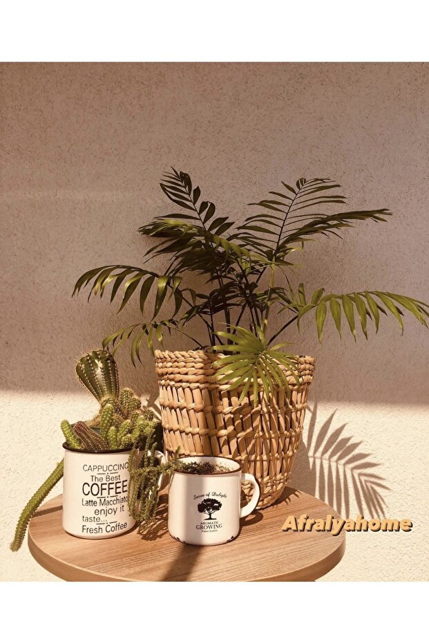 Bambu Hasır Saksı 28 Cm Çap - 1