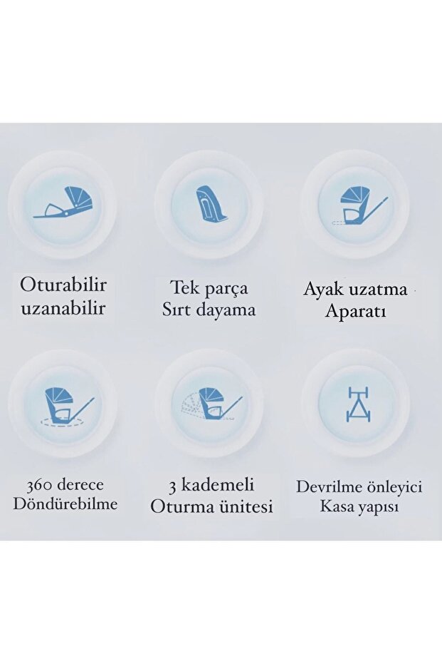 Yoyabebek Slim 360 Derece Dönebilen Çift Yönlü Kabin bebek arabası - 9