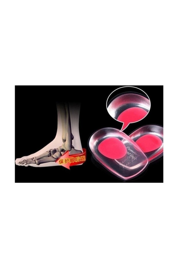 Heel Cushion Silicone Transparent (women) (red) (pair)