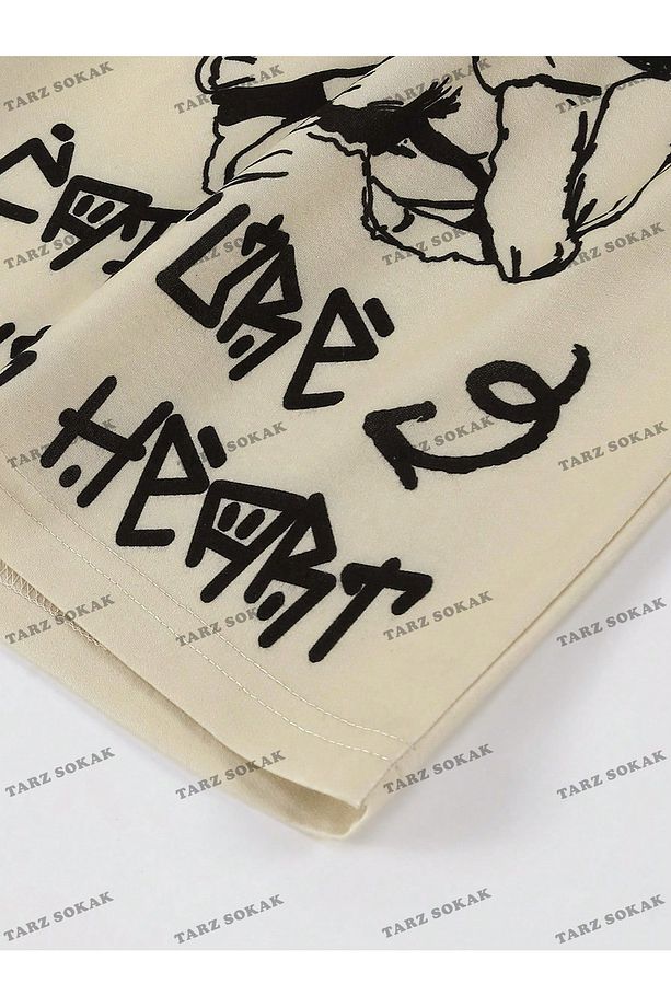 Y2K Unisex Yaz Şort Bermuda Harajuka Anime Retro KOD-11569 - 4
