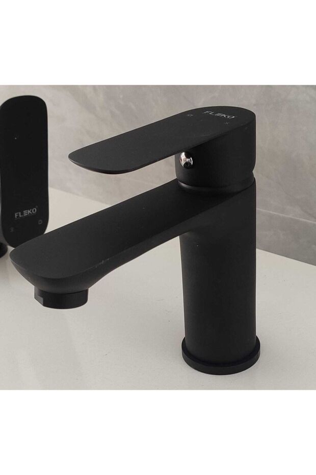 Fleko Siyah Lavabo Bataryası - 1