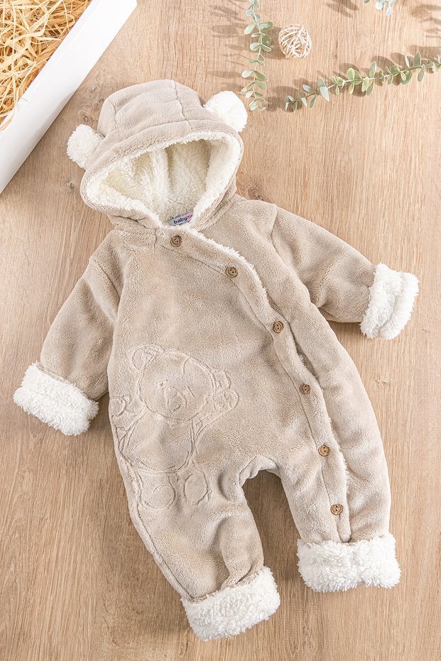 Welsoft Plush Astronaut Girl/Boy Baby Jumpsuit with Teddy Bear Figure
