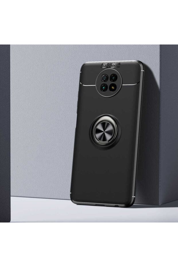 حافظة متوافقة مع هاتف Xiaomi Redmi Note 9t غطاء سيليكون مع حامل حلقي قابل للدوران