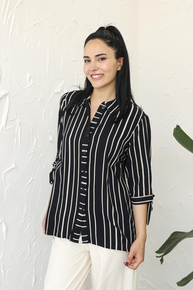 Pera Lacivert Gömlek - 8