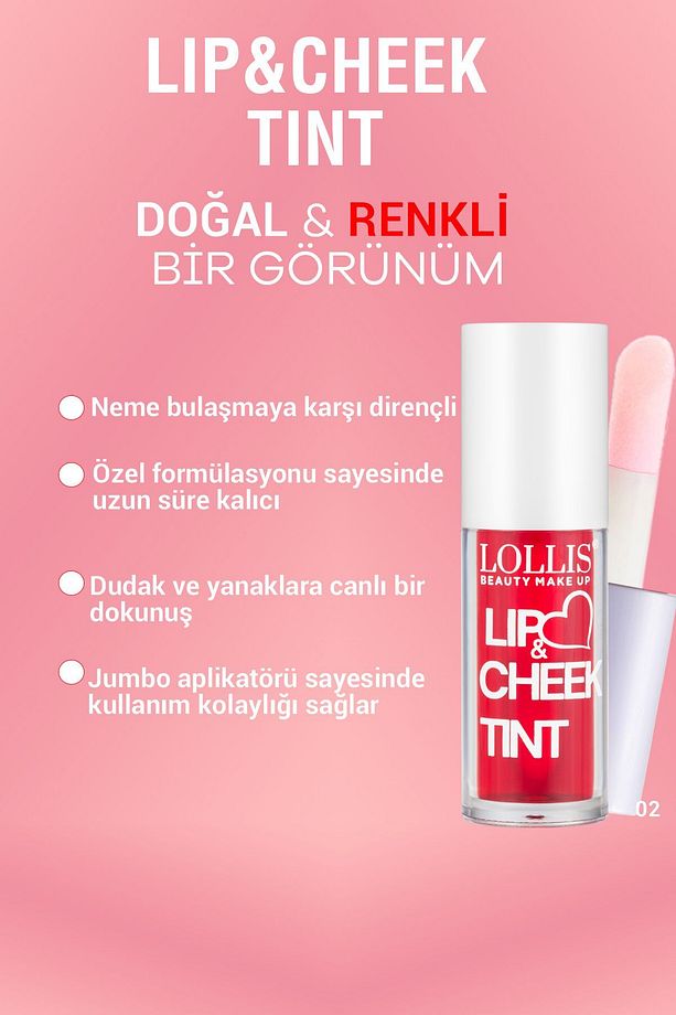 Lip & Cheek Tint 02 / Dudak ve Yanak Renklendirici 02 - 4