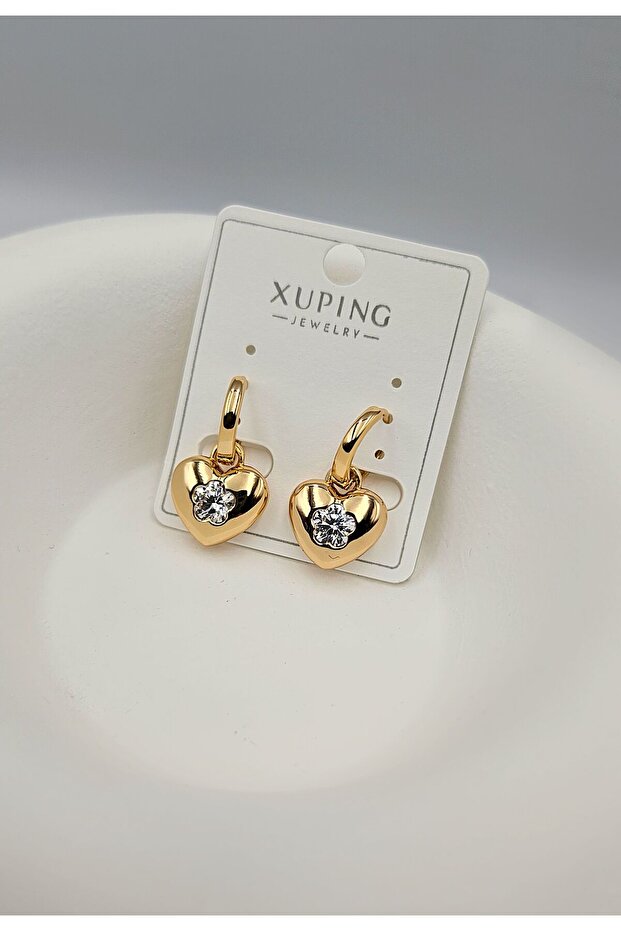 Xuping steel heart earrings