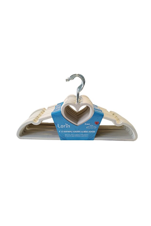 15-Piece Velvet Non-Slip Clothes Hanger Cream
