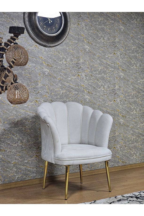 Tekli Papatya Çay Seti Koltuk  Gold Sivriltme Ayak, Balkon, Salon, Ofis, Koltuk Takımı, Tekli Berjer - 3