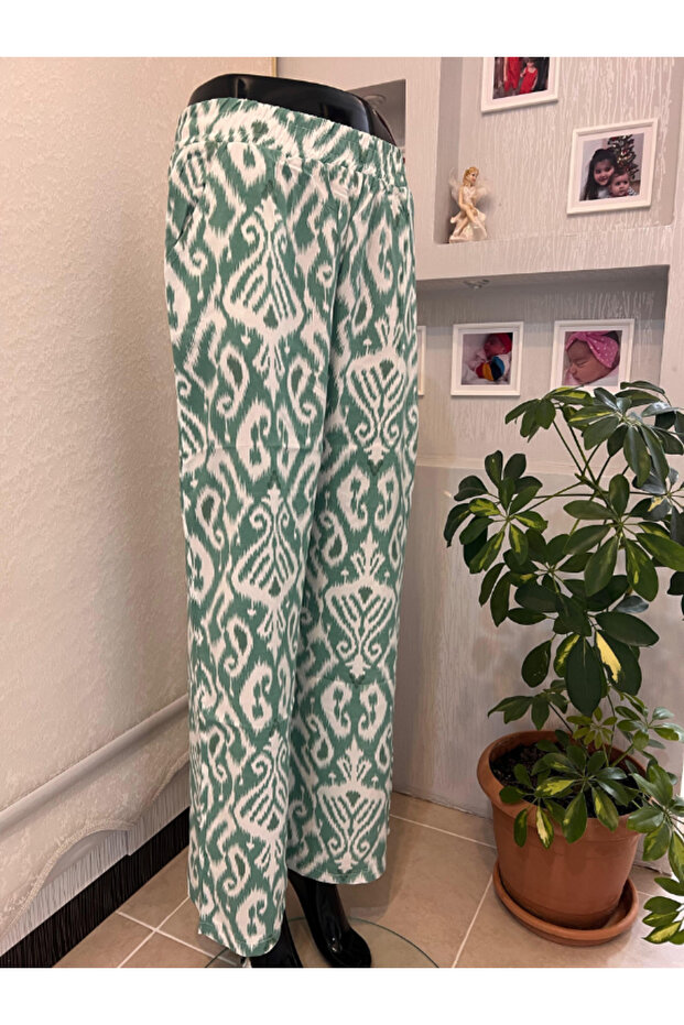 بنطلون منقوش من القطن الممشط - 3