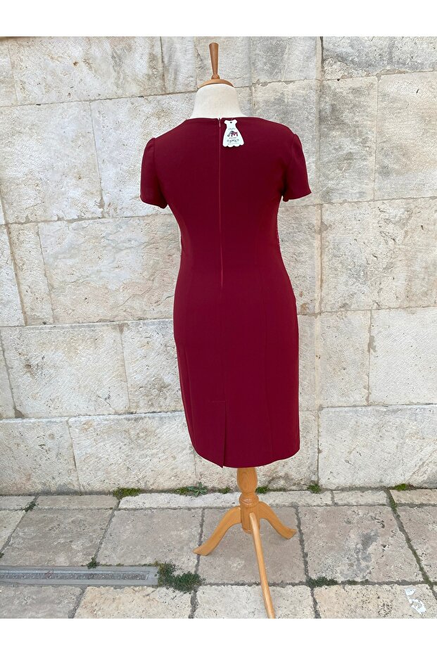 PAYETLİ KALEM ELBİSE - 5