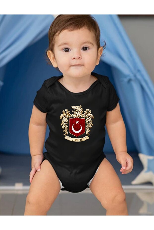 Bozkurt Symbol Turkey Printed Baby Bodysuit