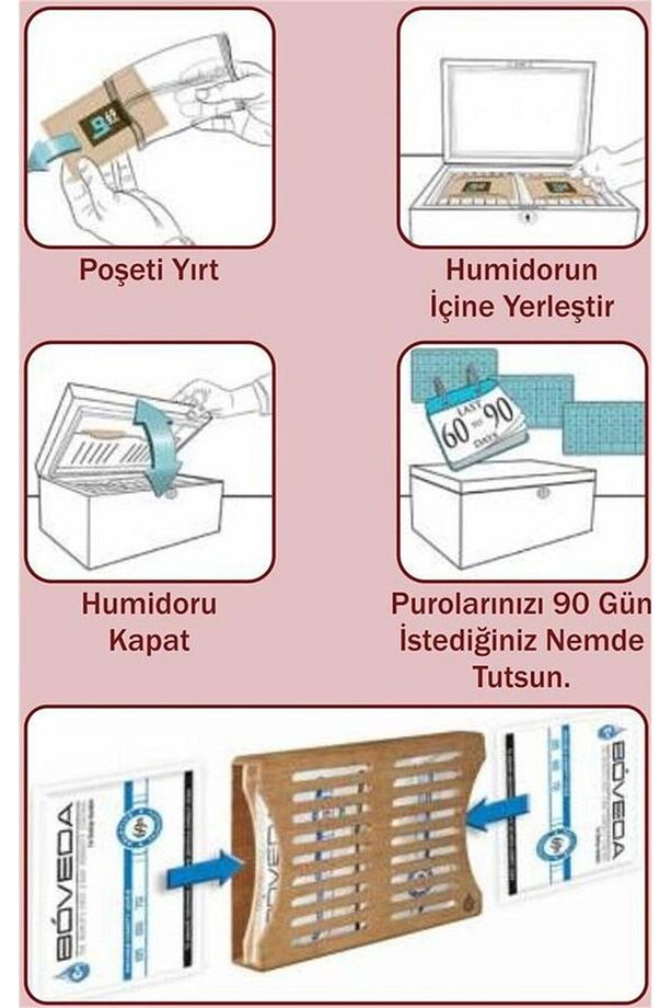 72 60g Humidor Puro Kutusu Nemlendirici B72 - 3