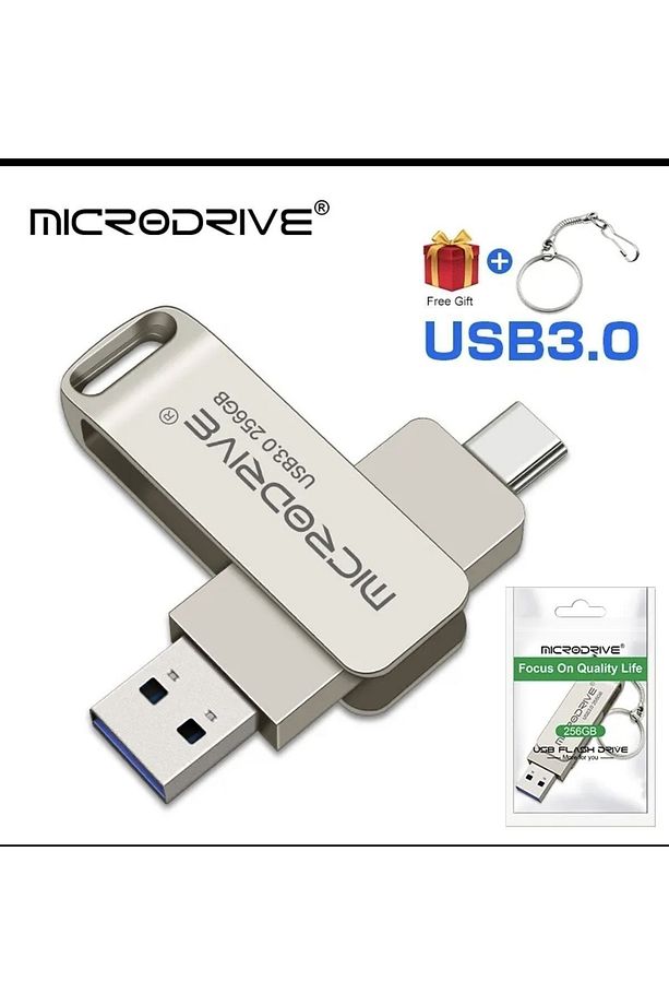 64gb. Type-c Ve Usb 3.0 Hızlı Usb Flash Bellek Otg Çift Girişli Metal Sağlam Orginal - 6