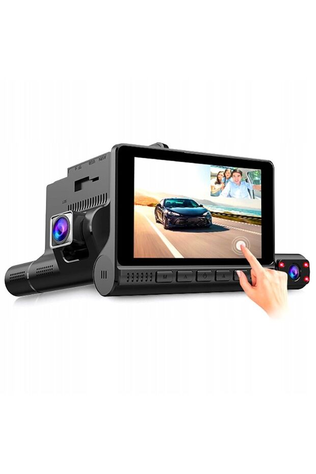 DS-513 Full Hd 1080P Dokunmatik Araç Içi Dvr Kamera 3 Kameralı - 1