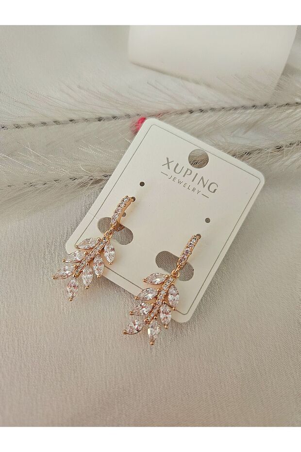 Xuping earrings, zircon embellished earrings, dangle earrings, hoop earrings