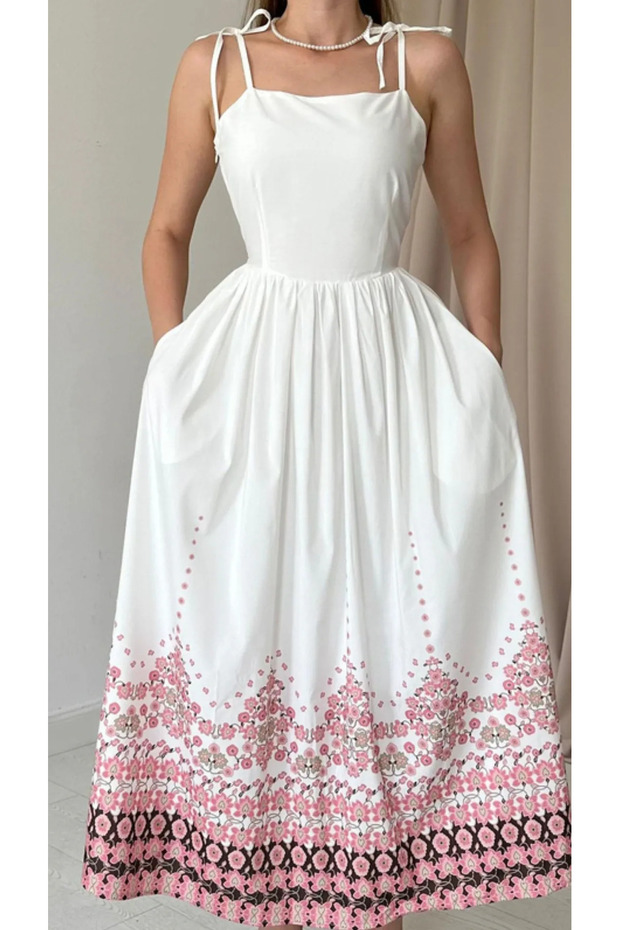 ASKILI MİDİ ELBİSE - 2