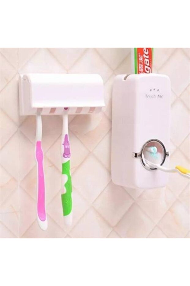 Diş Macunu Sıkacağı Ve 5li Fırça Tutucu - 2