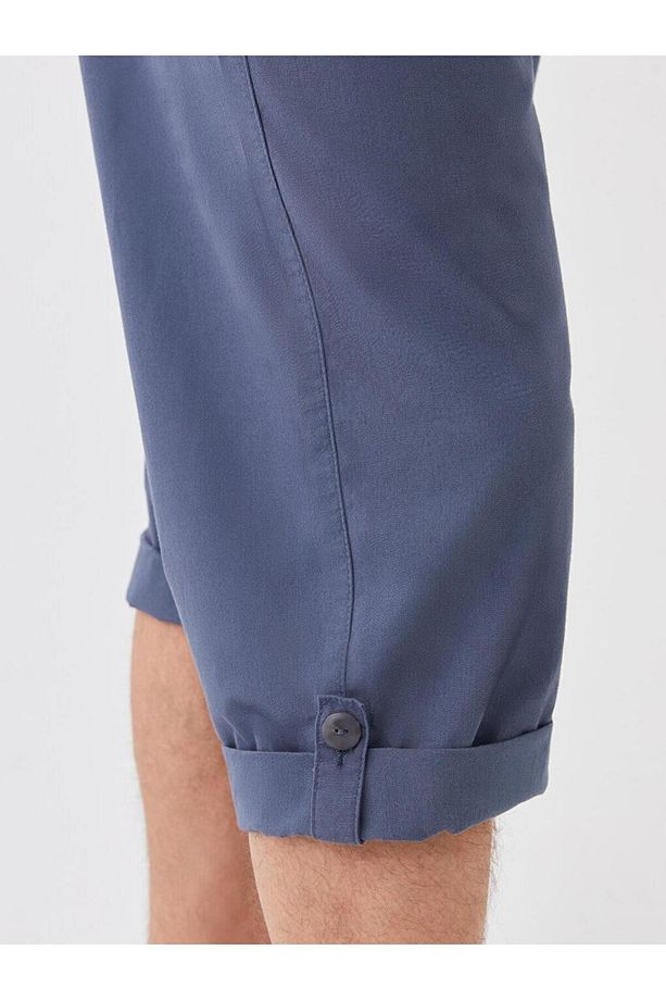 LCWAIKIKI Basic Standart Kalıp Gabardin Erkek Roller Şort - 3